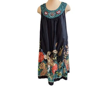 NWT Vasna Paisley Sequin Beaded Hippie Boho Dress Size 1X NEW